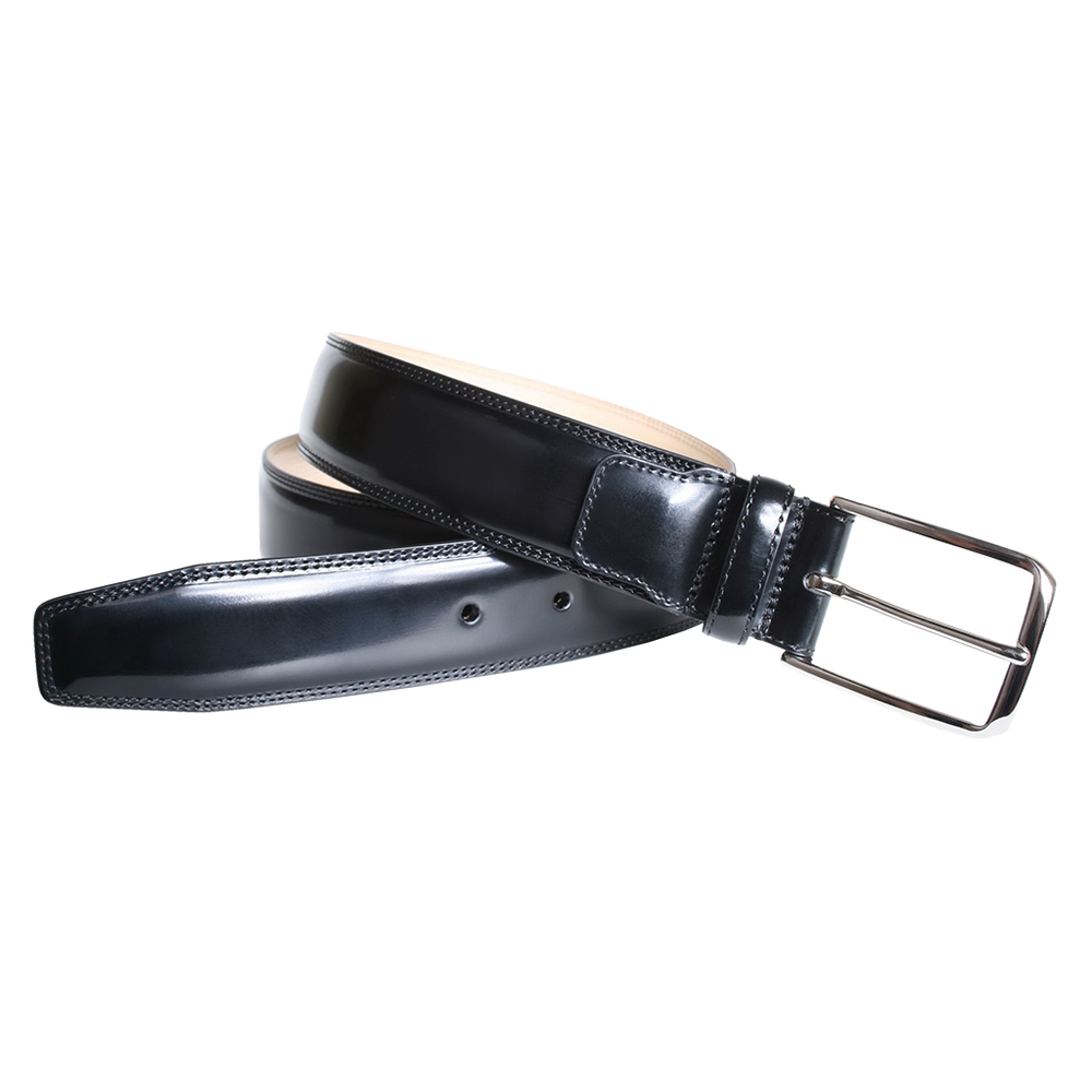 Badichi Black Leather belt New First Class Men Black – main image 4