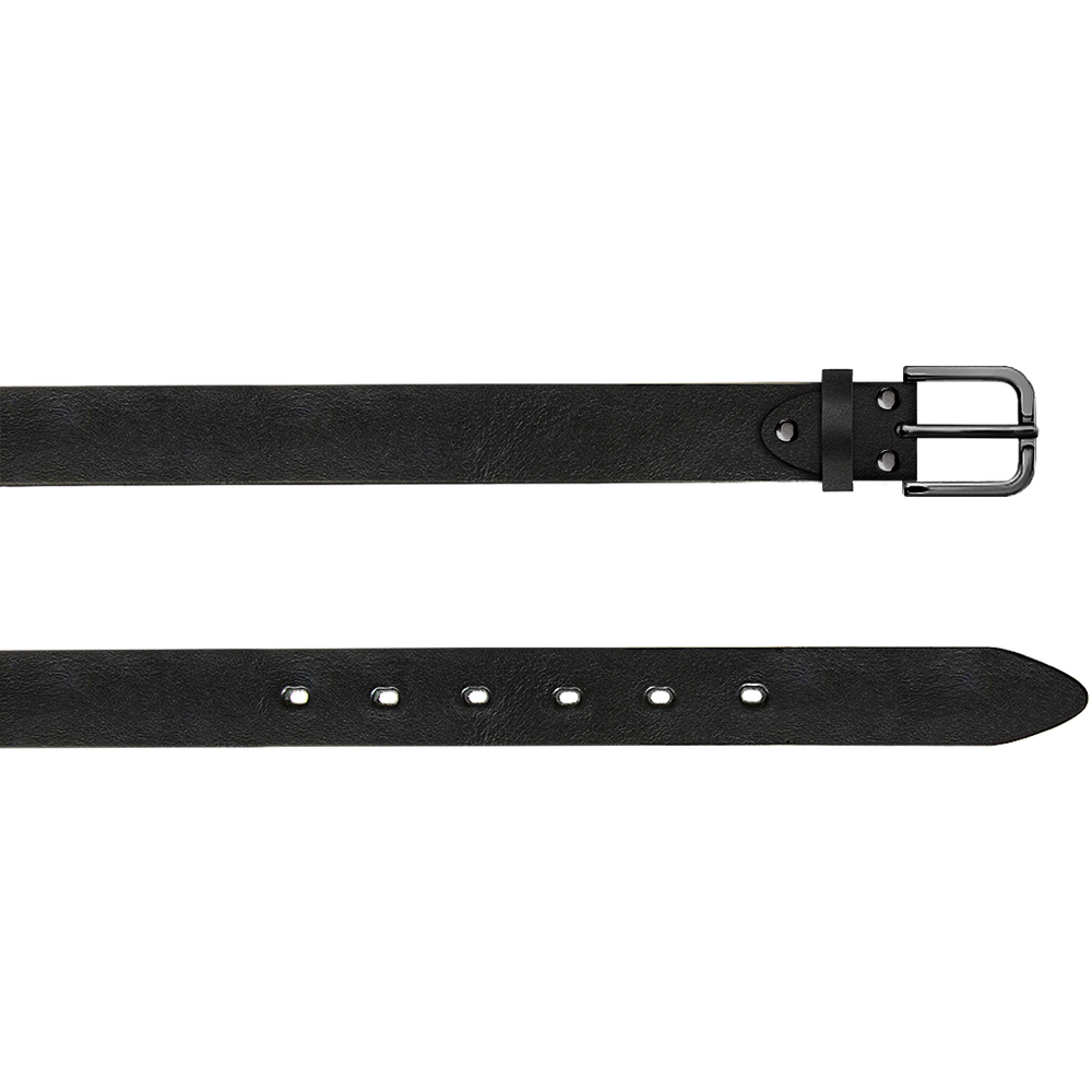 Badichi Black Leather belt New First Class Men Black – main image 3