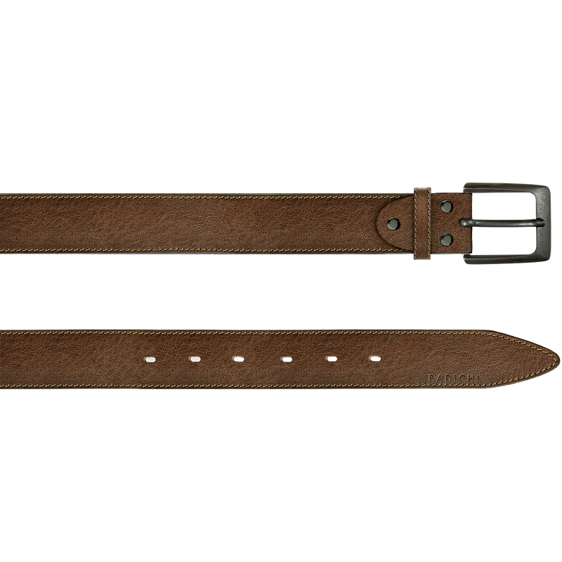 Braided Belt - Walnut Brown / Brass