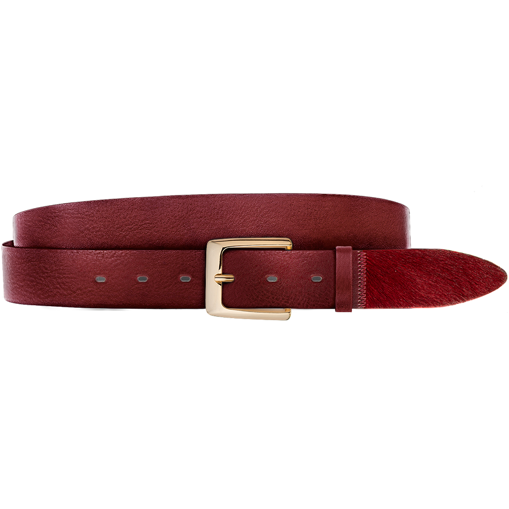 Designer Inspired Burgundy Belt